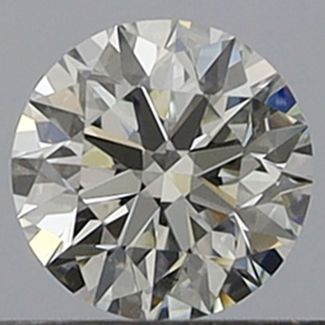 0.41 Carat Round H VVS1 EX GIA Natural Diamond