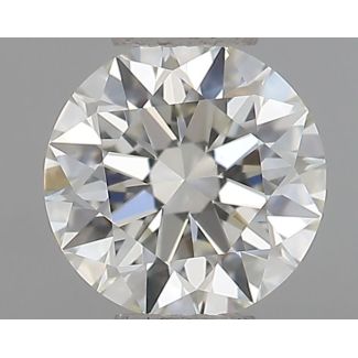 0.5 Carat Round H VVS2 EX IGI Natural Diamond