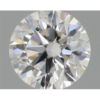 0.52 Carat Round H SI1 EX GIA Natural Diamond