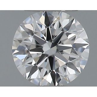 0.19 Carat Round D VVS2 EX GIA Natural Diamond