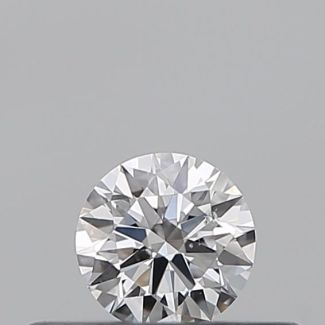 0.19 Carat Round D SI1 EX GIA Natural Diamond