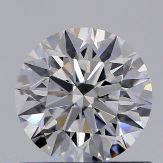 0.63 Carat Round D VVS2 EX GIA Natural Diamond