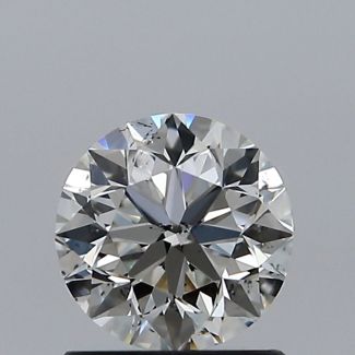 0.90 Carat Round H SI2 VG EX GIA Natural Diamond