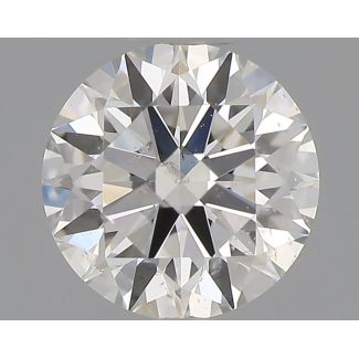 0.70 Carat Round H SI1 EX GIA Natural Diamond