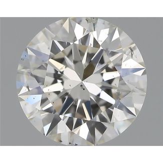 0.70 Carat Round H SI2 EX GIA Natural Diamond