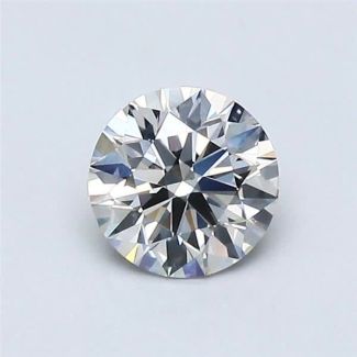 0.57 Carat Round H SI1 EX GIA Natural Diamond