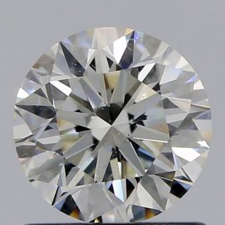 0.80 Carat Round J SI1 EX GIA Natural Diamond