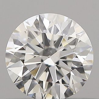 0.37 Carat Round F SI1 EX GIA Natural Diamond