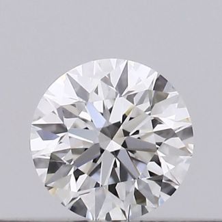 0.16 Carat Round E VVS2 EX GIA Natural Diamond