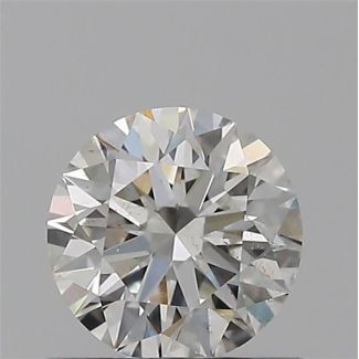 0.50 Carat Round H SI1 EX GIA Natural Diamond