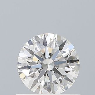 0.53 Carat Round F VVS2 EX GIA Natural Diamond