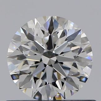 0.55 Carat Round F VVS2 EX GIA Natural Diamond