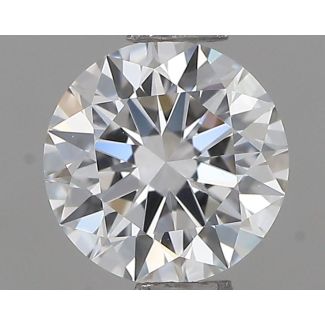 0.55 Carat Round D VVS2 EX IGI Natural Diamond