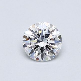 0.53 Carat Round E VVS2 EX GIA Natural Diamond