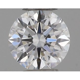 0.18 Carat Round D VVS1 EX GIA Natural Diamond