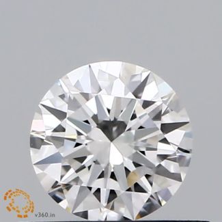 0.4 Carat Round H VVS1 EX GIA Natural Diamond