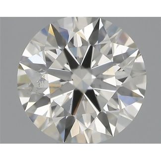 0.51 Carat Round H SI2 EX IGI Natural Diamond