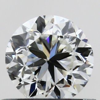 0.50 Carat Round I VS1 GD EX GIA Natural Diamond