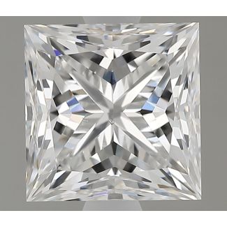 1.5 Carat Princess F SI1 - EX GIA Natural Diamond