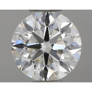 0.46 Carat Round I VVS1 EX GIA Natural Diamond