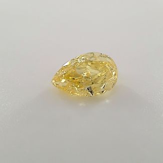 1.03 Carat Pear Fancy Intense Yellow VS2 - VG GIA Natural Diamond