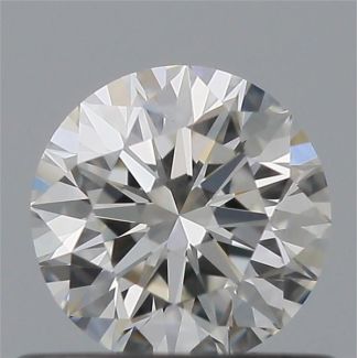 0.51 Carat Round H VVS2 EX GIA Natural Diamond