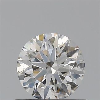 0.50 Carat Round H SI1 EX GIA Natural Diamond