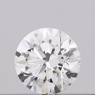 0.18 Carat Round F VVS2 EX VG GIA Natural Diamond