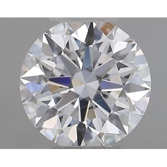 0.42 Carat Round D VVS2 EX GIA Natural Diamond