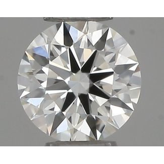 0.24 Carat Round H VVS2 EX IGI Natural Diamond