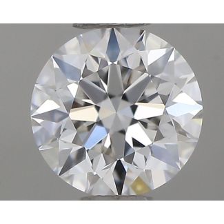 0.46 Carat Round F VVS1 EX GIA Natural Diamond