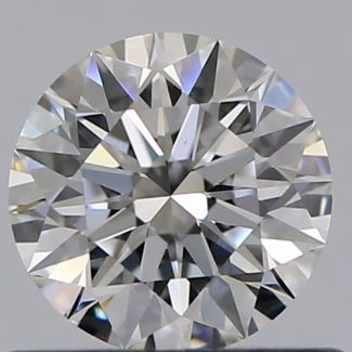 0.52 Carat Round H IF EX GIA Natural Diamond