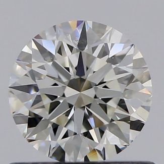 0.61 Carat Round J VVS2 EX GIA Natural Diamond