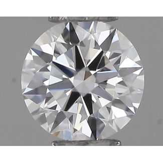 0.19 Carat Round D VVS2 EX GIA Natural Diamond