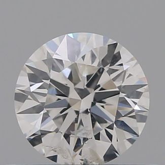 0.40 Carat Round F I1 EX GIA Natural Diamond