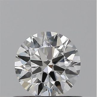 0.50 Carat Round F VVS2 EX VG GIA Natural Diamond