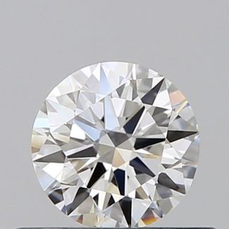 0.46 Carat Round F VVS2 EX VG GIA Natural Diamond