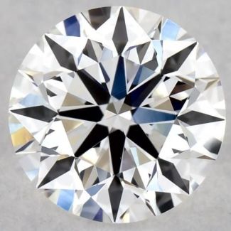 0.58 Carat Round F VVS1 EX GIA Natural Diamond