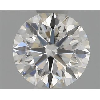 0.39 Carat Round F SI2 EX GIA Natural Diamond