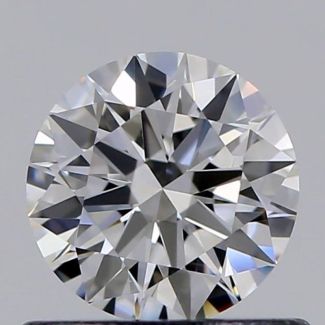 0.53 Carat Round F VVS1 EX GIA Natural Diamond