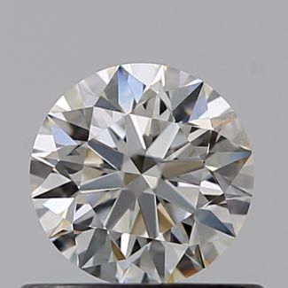 0.51 Carat Round H VS1 EX GIA Natural Diamond