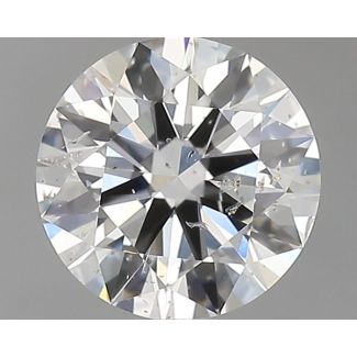 0.55 Carat Round H SI2 EX GIA Natural Diamond