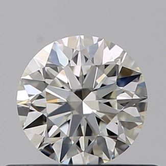 0.40 Carat Round H VVS2 EX GIA Natural Diamond