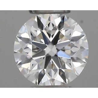 0.2 Carat Round H VVS1 EX GIA Natural Diamond