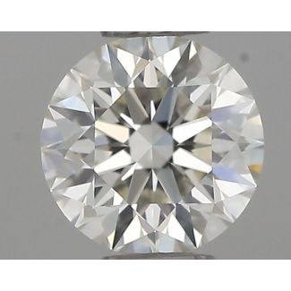 0.36 Carat Round H VVS2 EX IGI Natural Diamond