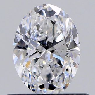 0.50 Carat Oval D VS2 - EX VG GIA Natural Diamond