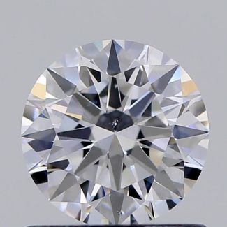 0.70 Carat Round D SI1 EX GIA Natural Diamond