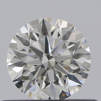 0.41 Carat Round I VVS2 EX GIA Natural Diamond