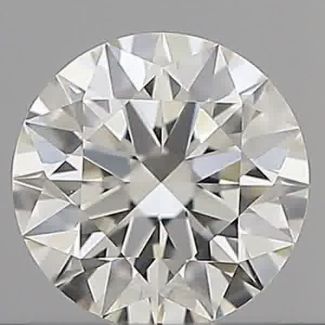 0.40 Carat Round H VVS2 EX IGI Natural Diamond