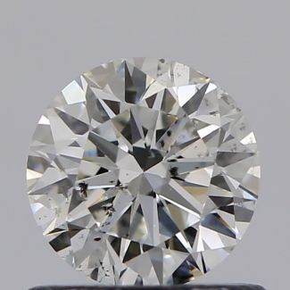 0.58 Carat Round H SI2 GD VG GIA Natural Diamond